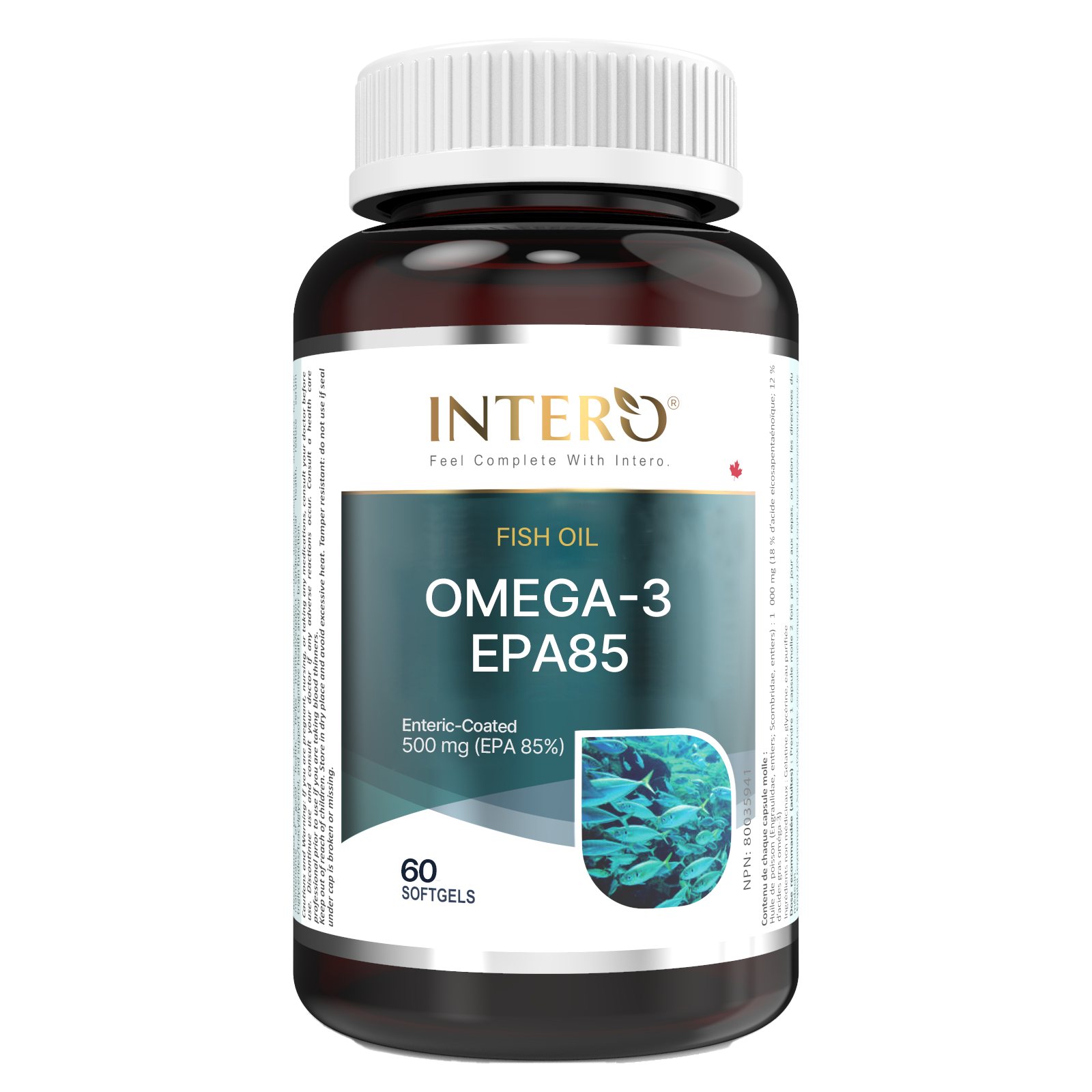 an image of a product called "Omega-3 EPA 85 Enteric-Coated"
