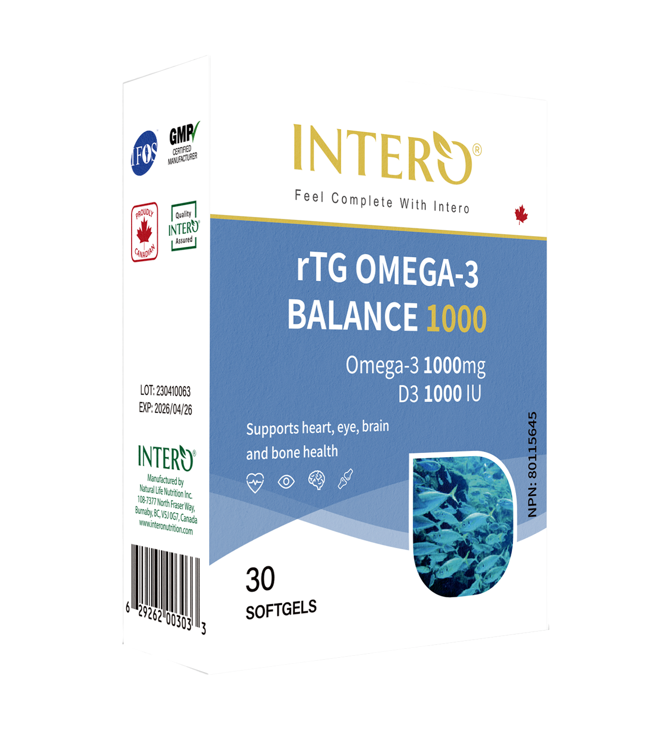 An image of a product called "rTG Omega-3 Balance 1000"